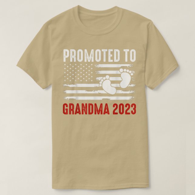 Camiseta Promocionado A Abuela 2023 Pronto Estará Embarazad (Diseño del anverso)