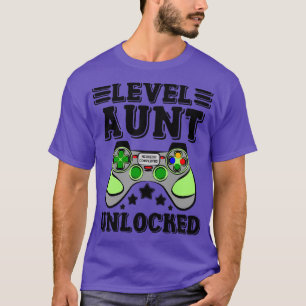 Camiseta Promocionado a Aunt Level Unlocked Gaming Gamer