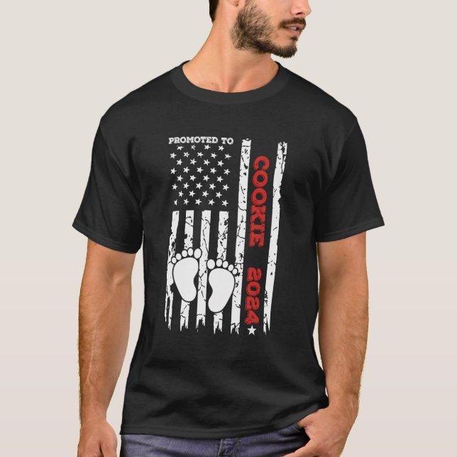 Camiseta Promocionado A Cookie Est2024 Bandera De Estados U (Anverso)
