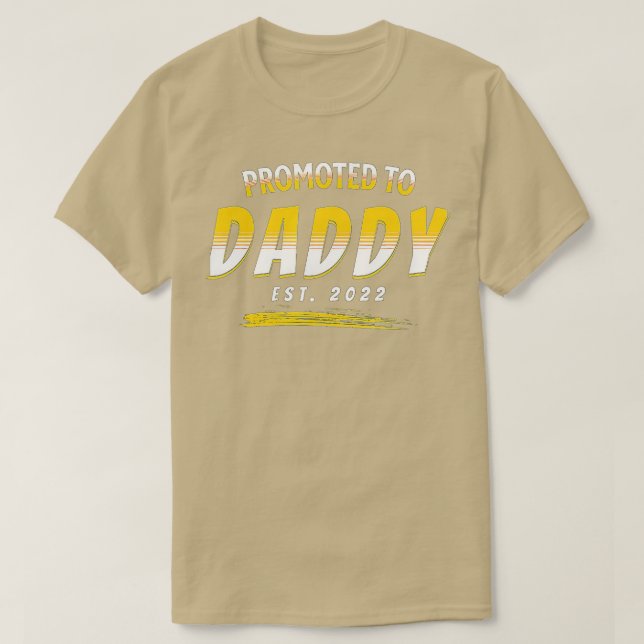 Camiseta Promocionado a Daddy 2022 Primer Día del Padre (Diseño del anverso)