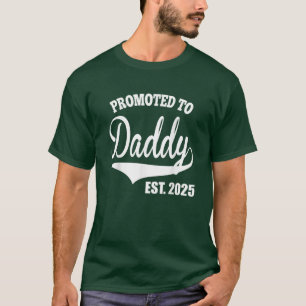 Camiseta Promocionado a Daddy 2025, un nuevo papá gracioso