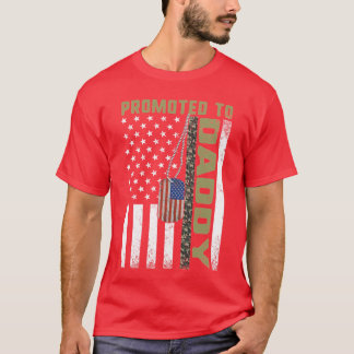 Camiseta Promocionado A Daddy American Flag Camo TShirt Pad