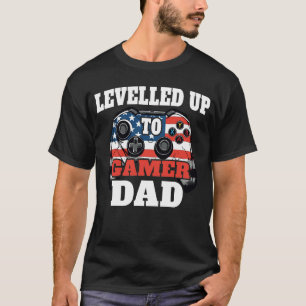 Camiseta Promocionado a Gamer Dad: Controlador de Bandera A