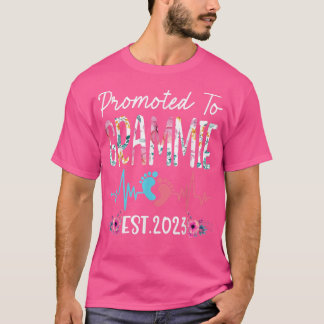 Camiseta Promocionado a Grammie 2023 Día de la Madre Navida