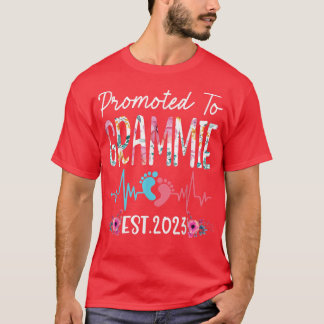 Camiseta Promocionado a Grammie 2023 Día de la Madre Navida