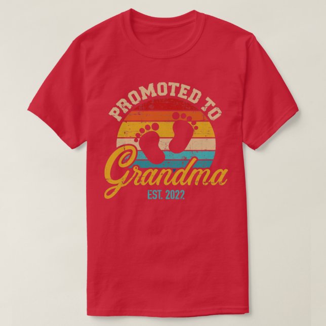 Camiseta Promocionado a la abuela 2022 retro vintage (Diseño del anverso)