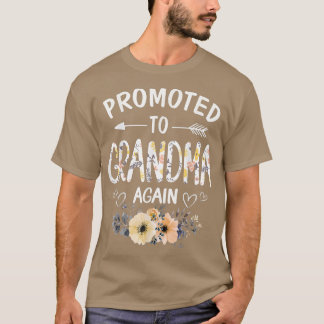 Camiseta Promocionado a la abuela de nuevo flor nueva abuel