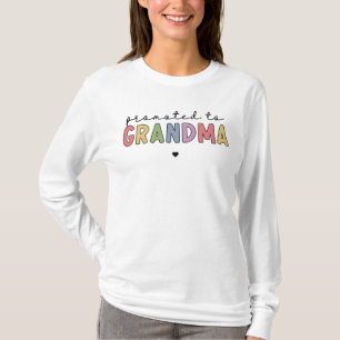 Camiseta Promocionado a la abuela Nueva Abuela para ser reg