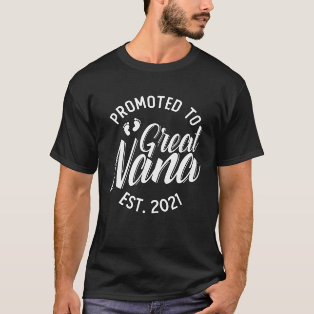 Camiseta Promocionado a la gran abuela de Nana 2021, bebé g (Anverso)