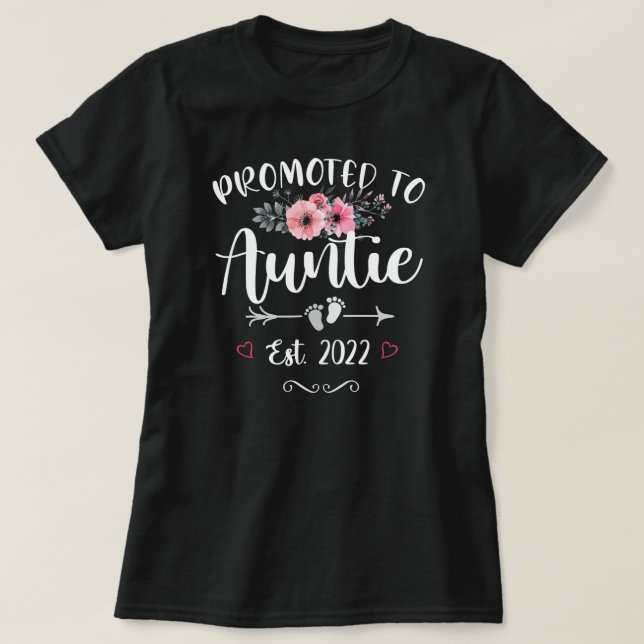 Camiseta Promocionado a la tía Est 2022, nueva mamá para (Diseño del anverso)