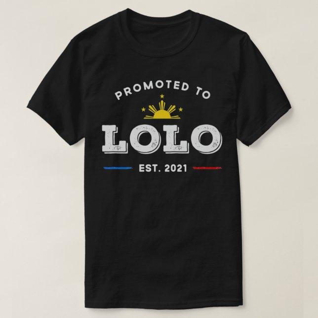 Camiseta Promocionado A Lolo Filipino Grandpa Premium (Diseño del anverso)