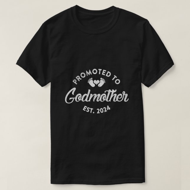 Camiseta Promocionado A Madrina Este 2024 Gracioso Regalo D (Diseño del anverso)