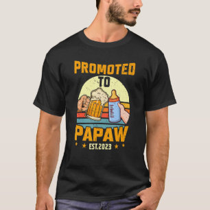Camiseta Promocionado a Papaw 2023 First Time Daddy 2023 Re