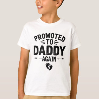 Camiseta Promocionado a papi de nuevo Vintage Día del Padre
