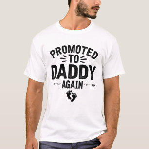 Camiseta Promocionado a papi de nuevo Vintage Día del Padre