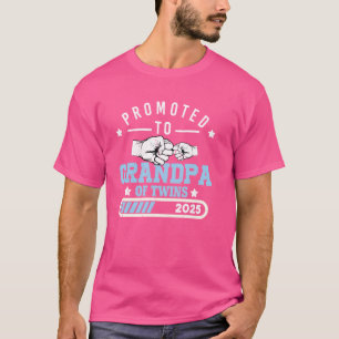 Camiseta Promocionado al abuelo de los gemelos Announ 2025