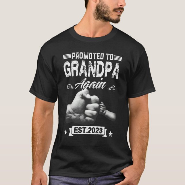 Camiseta Promocionado Al Abuelo De Nuevo Este 2023 Embarazo (Anverso)