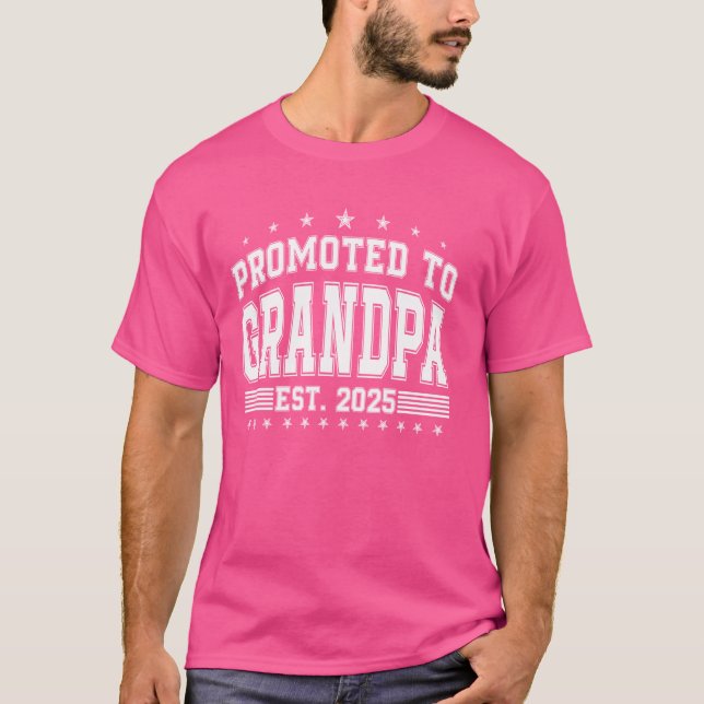 Camiseta Promocionado Al Abuelo Est 2025 Pronto Será Abuelo (Anverso)