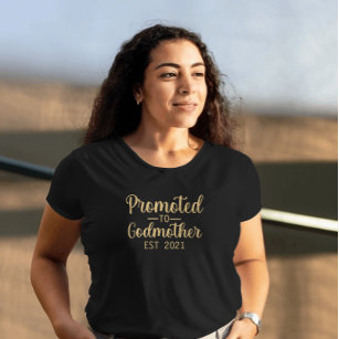 Camiseta Promocionado al oro del año Personalizado de tipog