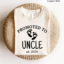 Camiseta Promocionado al tío / invitación de embarazo blanc