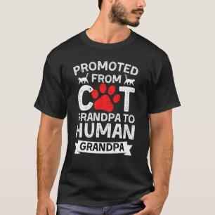 Camiseta Promocionado Del Abuelo Del Gato Al Abuelo Humano