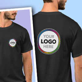 Camiseta promocional con logotipo en el frente y e