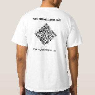 Camiseta promocional de código QR de su negocio co