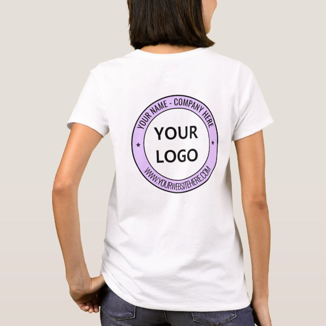 Camiseta promocional de información de logotipos d (Reverso)