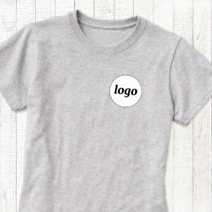 Camiseta promocional de negocio con escudo de logo