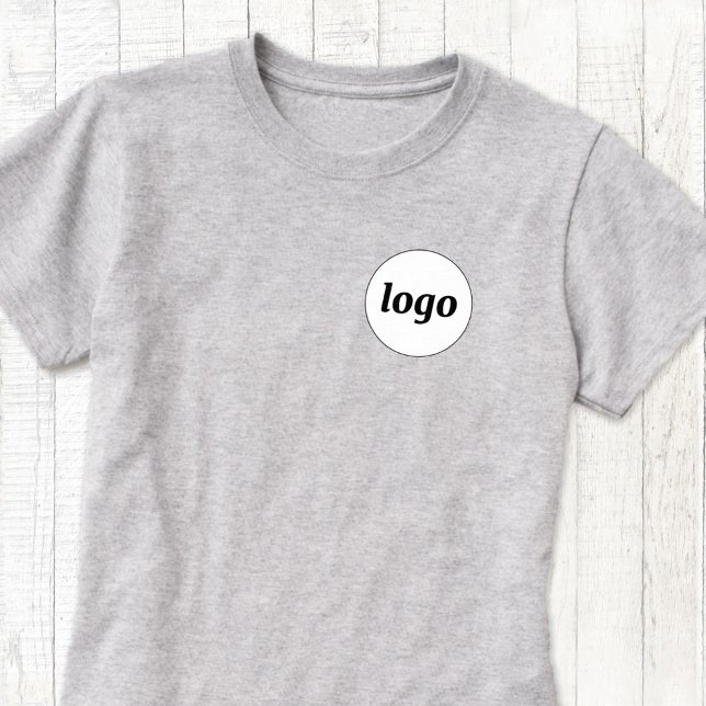 Camiseta promocional de negocio con escudo de logo (Logo business promotional uniform crest t-shirt)