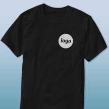 Camiseta promocional de negocio con escudo de logo