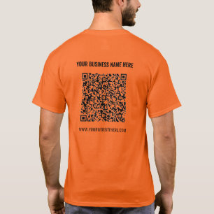 Camiseta promocional Tu código QR y texto Personal