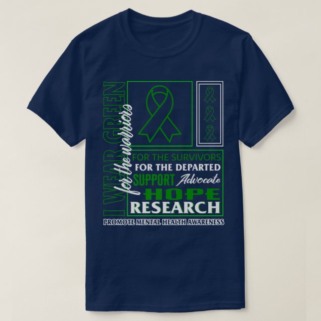 Camiseta Promocionar el apoyo a la conciencia de la salud m (Diseño del anverso)