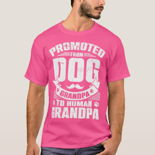 Camiseta Promoted From Dog Grandpa To Human Grandpa 1