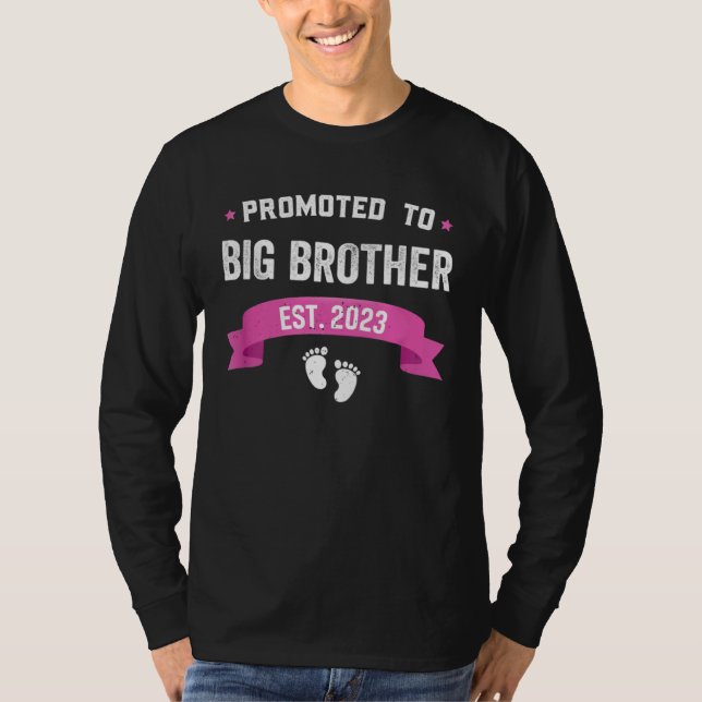 Camiseta Promoted To Big Brother 2023 To Be Pregnancy Annou (Anverso)