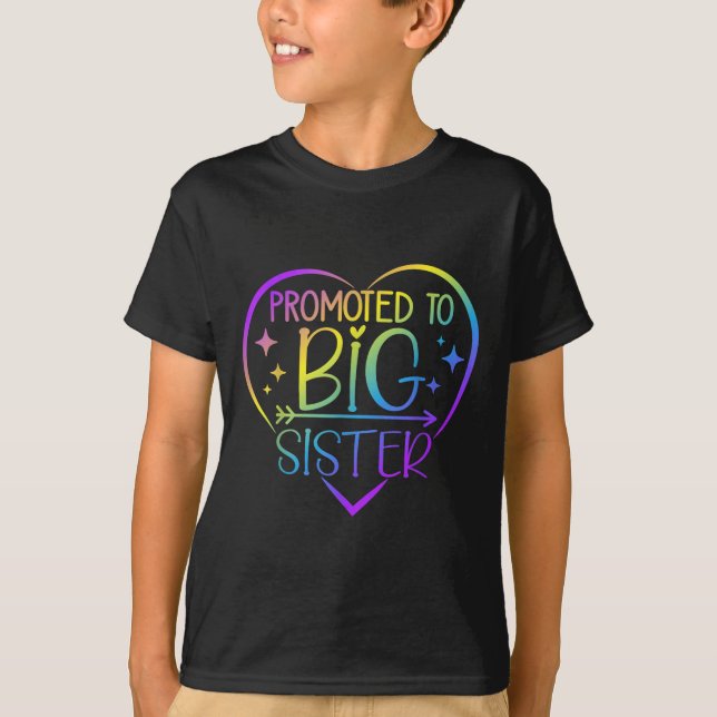 Camiseta Promoted To Big Sister - New Baby Birth Announceme (Anverso)