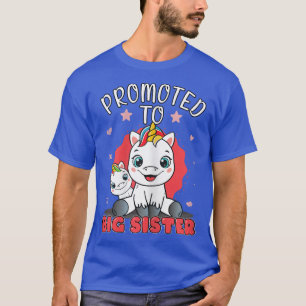 Camiseta Promoted To Big Sister  Sibling Unicorn Girl  Sist