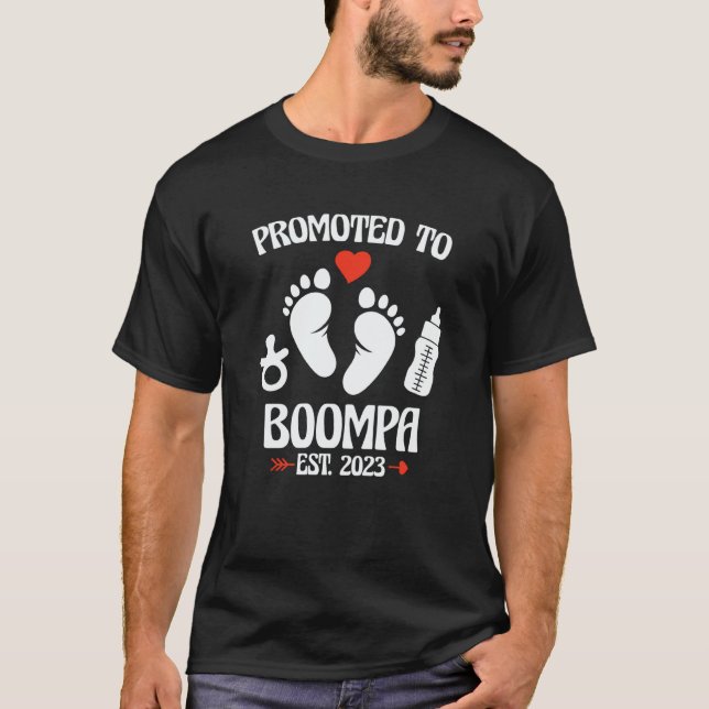 Camiseta Promoted To Boompa 2023 First Time New Grandpa Pre (Anverso)