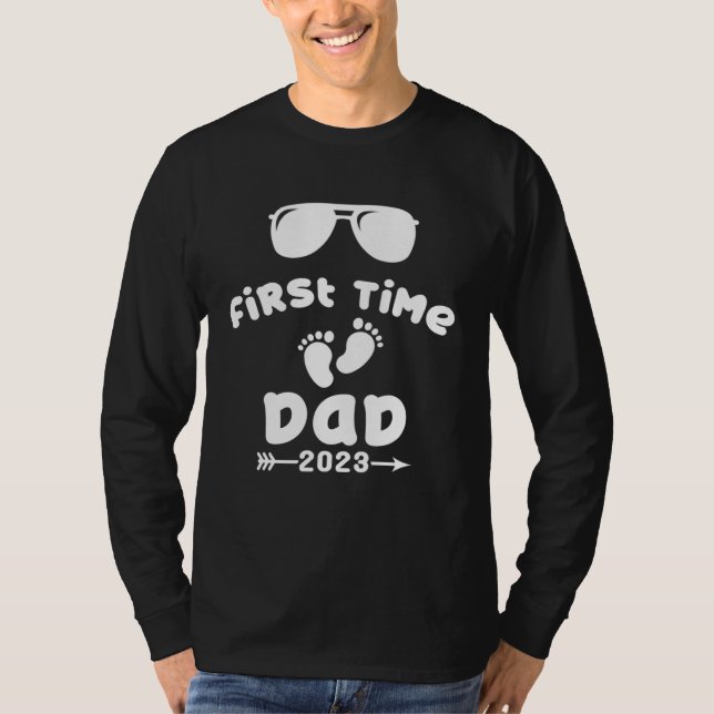 Camiseta Promoted To Dad 2023 First Time Dad 2023 (Anverso)