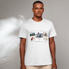 Camiseta Promoted to Dad Photo Collage – Personalized