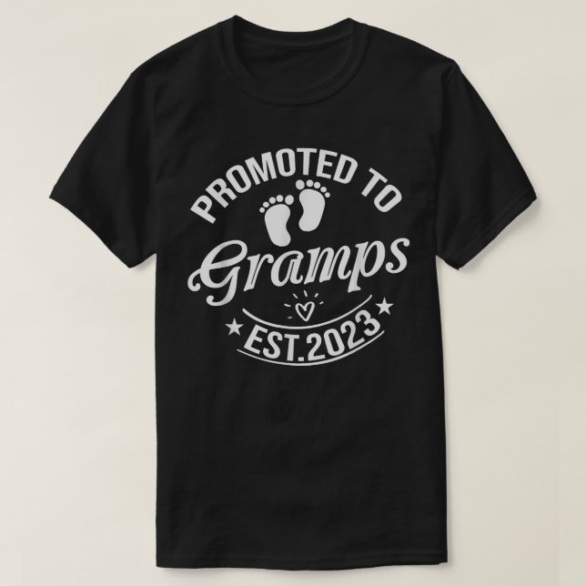Camiseta Promoted To Gramps 2023 Pregnancy Announcement Gra (Diseño del anverso)