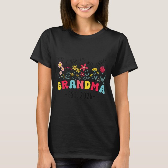 Camiseta Promoted To Grandma Est 2026 Soon To Be New Grandm (Anverso)
