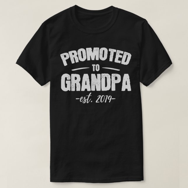 Camiseta Promoted to Grandpa 2019 New Grandfather to be Gif (Diseño del anverso)