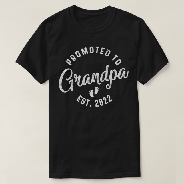 Camiseta Promoted To Grandpa 2022 For First Time Fathers Ne (Diseño del anverso)