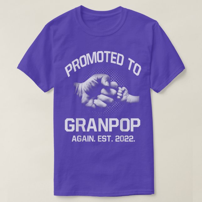 Camiseta Promoted To Granpop Again EST 2022 Christmas Fathe (Diseño del anverso)
