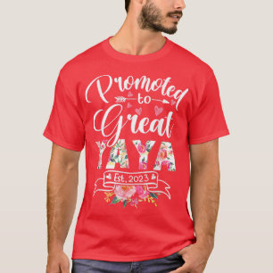 Camiseta Promoted to Great Yaya Est 2023 Floral First Time 