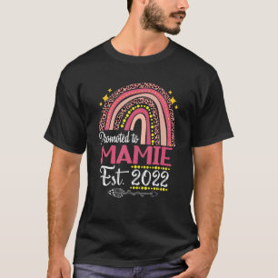Camiseta Promoted To Mamie Est 2022 Rainbow Mother's Day Ra