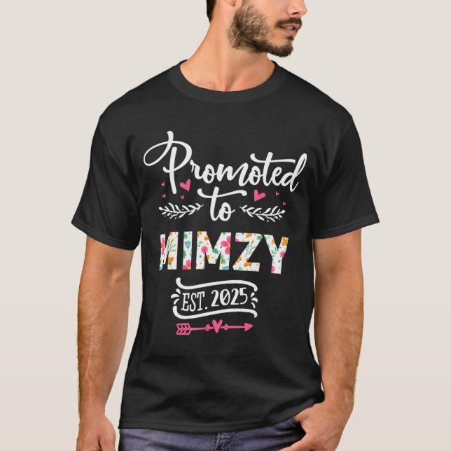Camiseta Promoted To Mimzy 2025 Cute Pregnancy Announcement (Anverso)