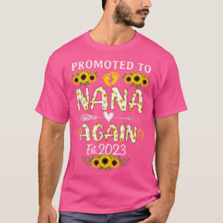 Camiseta Promoted To Nana Again 2023 Sunflower New Nana 