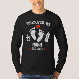 Camiseta Promoted To Nona 2023 First Time New Grandma Pregn